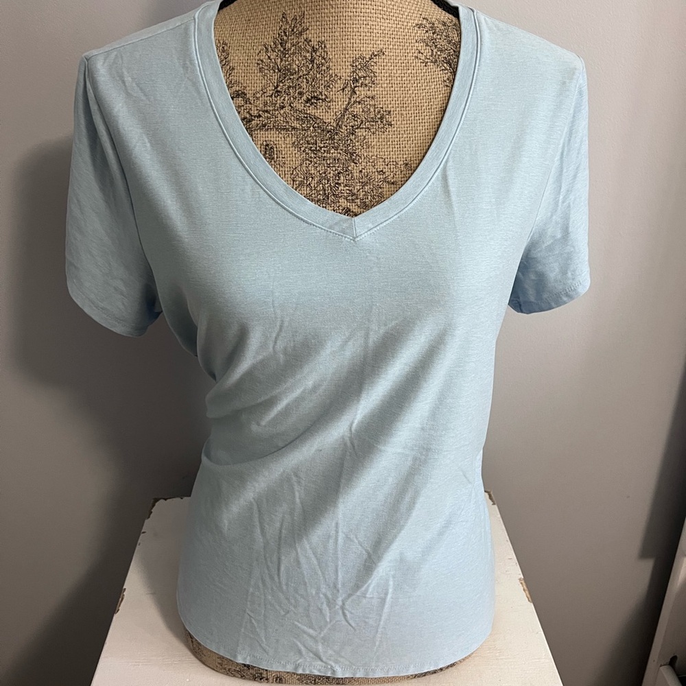 RBX Sky Blue V-Neck Short Sleeve Tee